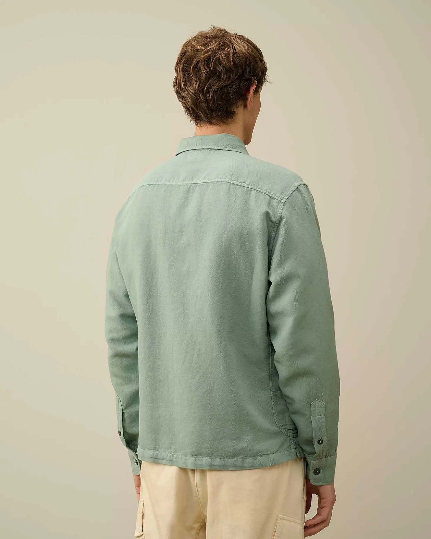 broken_linencotton_pocket_shirt_3.webp Homme C.P. Company Chemises^Broken Linen/Cotton Pocket Shirt