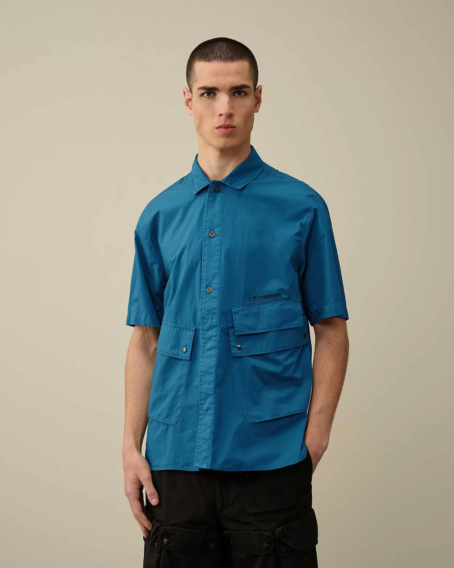 cotton_popeline_pocket_shirt_2-3.webp Homme C.P. Company Chemises^Cotton Popeline Pocket Shirt