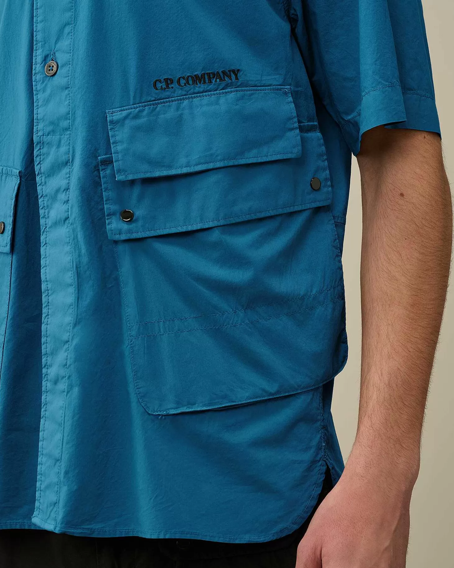 cotton_popeline_pocket_shirt_4-3.webp Homme C.P. Company Chemises^Cotton Popeline Pocket Shirt