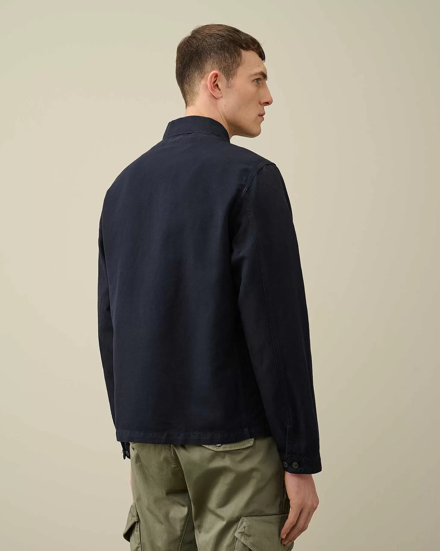 cottonlinen_overshirt_3-3.webp Homme C.P. Company Surchemises^Cotton/Linen Overshirt