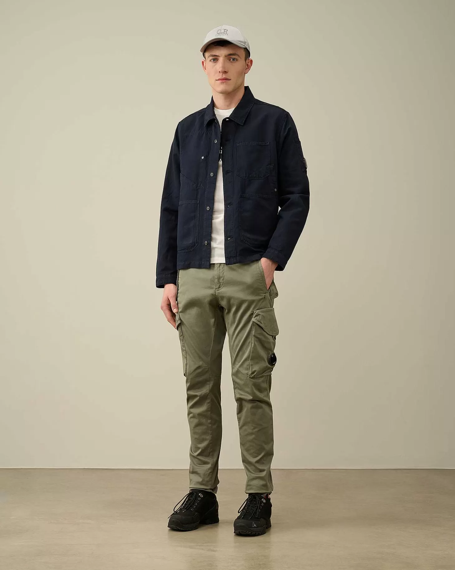 cottonlinen_overshirt_7-1.webp Homme C.P. Company Surchemises^Cotton/Linen Overshirt