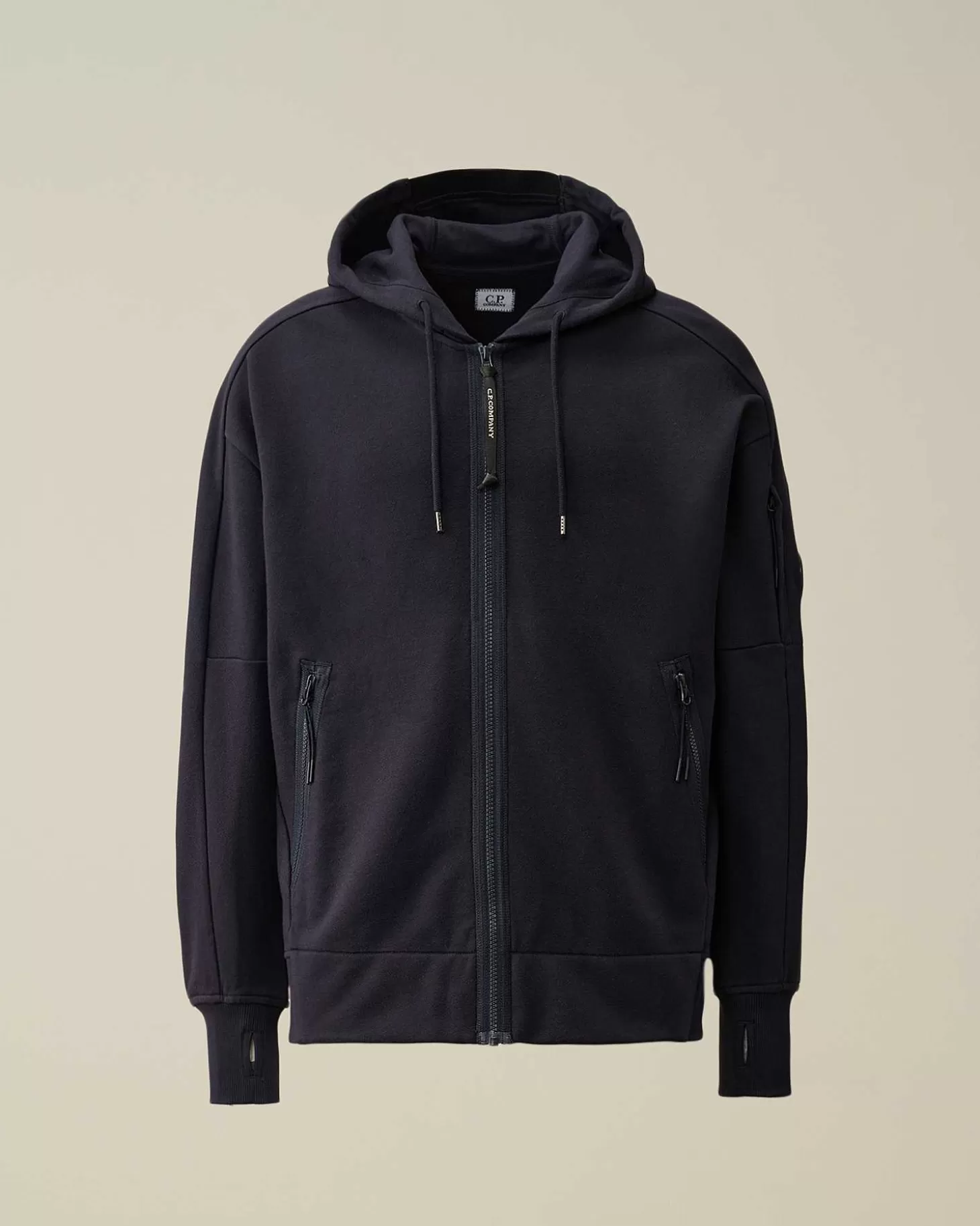 diagonal_raised_fleece_zipped_hoodie_1-2.webp Homme C.P. Company Sweat-Shirts^Diagonal Raised Fleece Zipped Hoodie