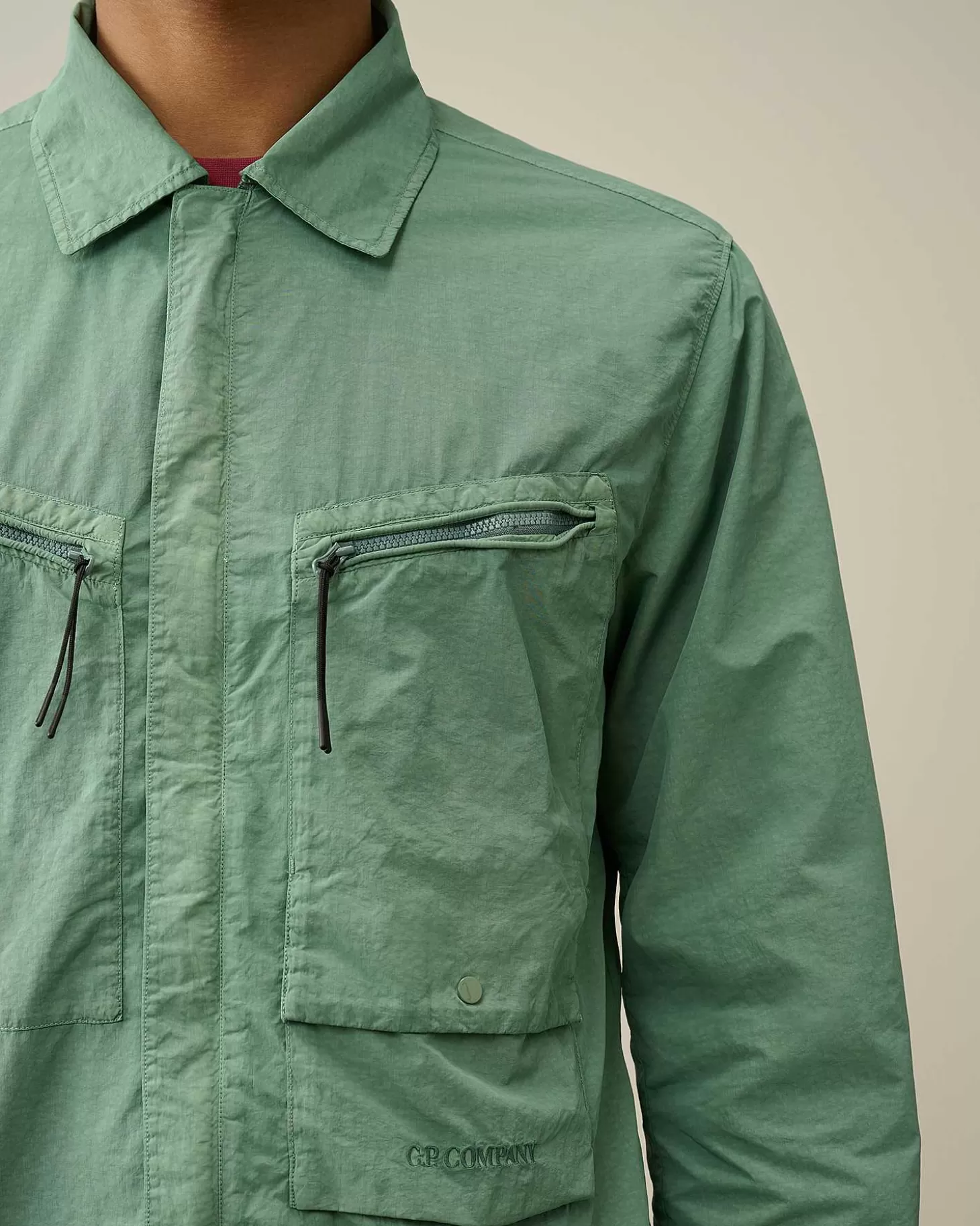 flatt_nylon_overshirt_4-1.webp Homme C.P. Company Surchemises^Flatt Nylon Overshirt