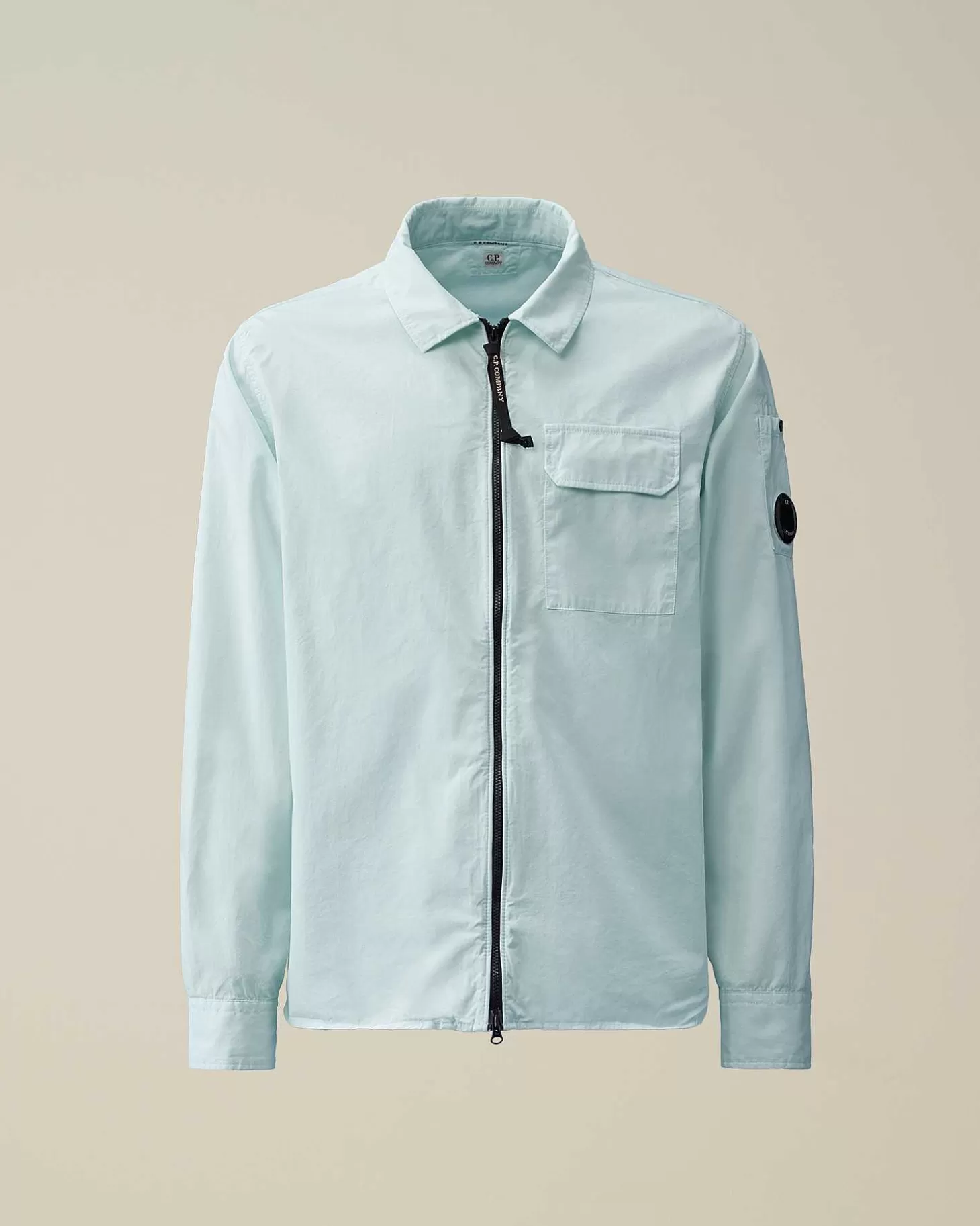 gabardine_zipped_shirt_1-4.webp Homme C.P. Company Chemises^Gabardine Zipped Shirt