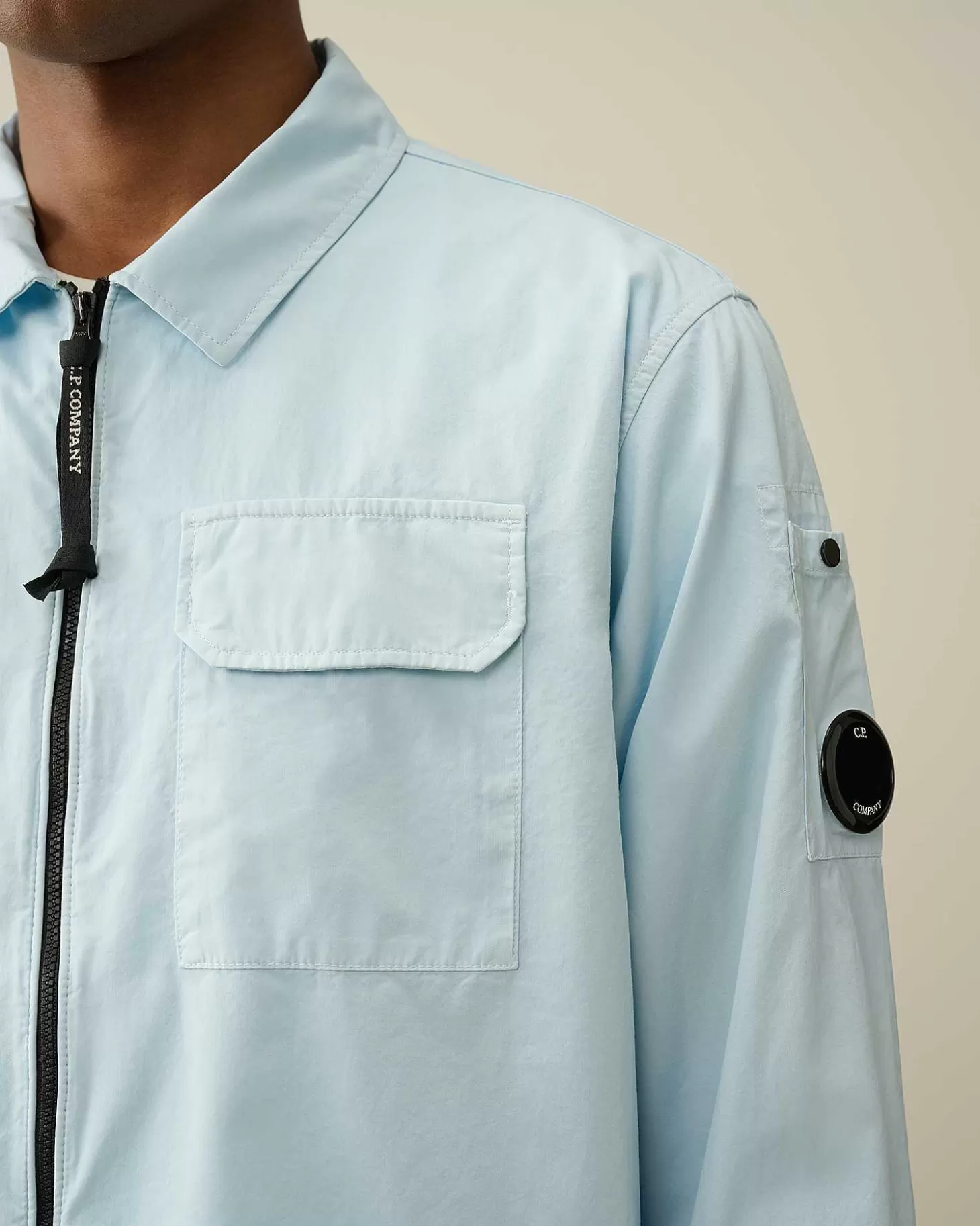 gabardine_zipped_shirt_4-4.webp Homme C.P. Company Chemises^Gabardine Zipped Shirt