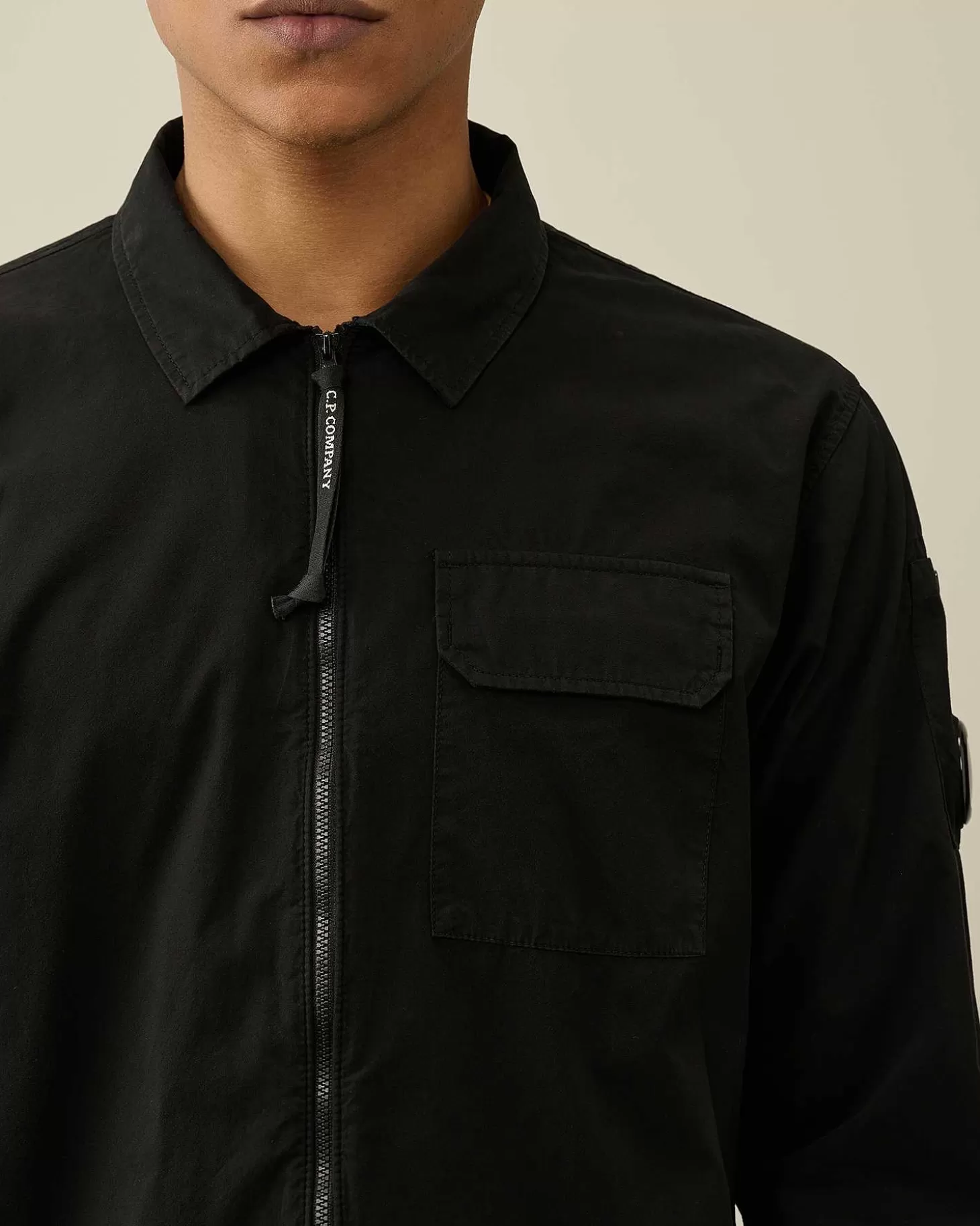 gabardine_zipped_shirt_4-5.webp Homme C.P. Company Chemises^Gabardine Zipped Shirt