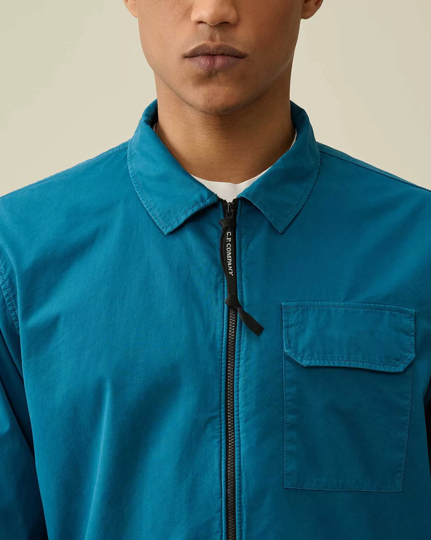 gabardine_zipped_shirt_5-1.webp Homme C.P. Company Chemises^Gabardine Zipped Shirt