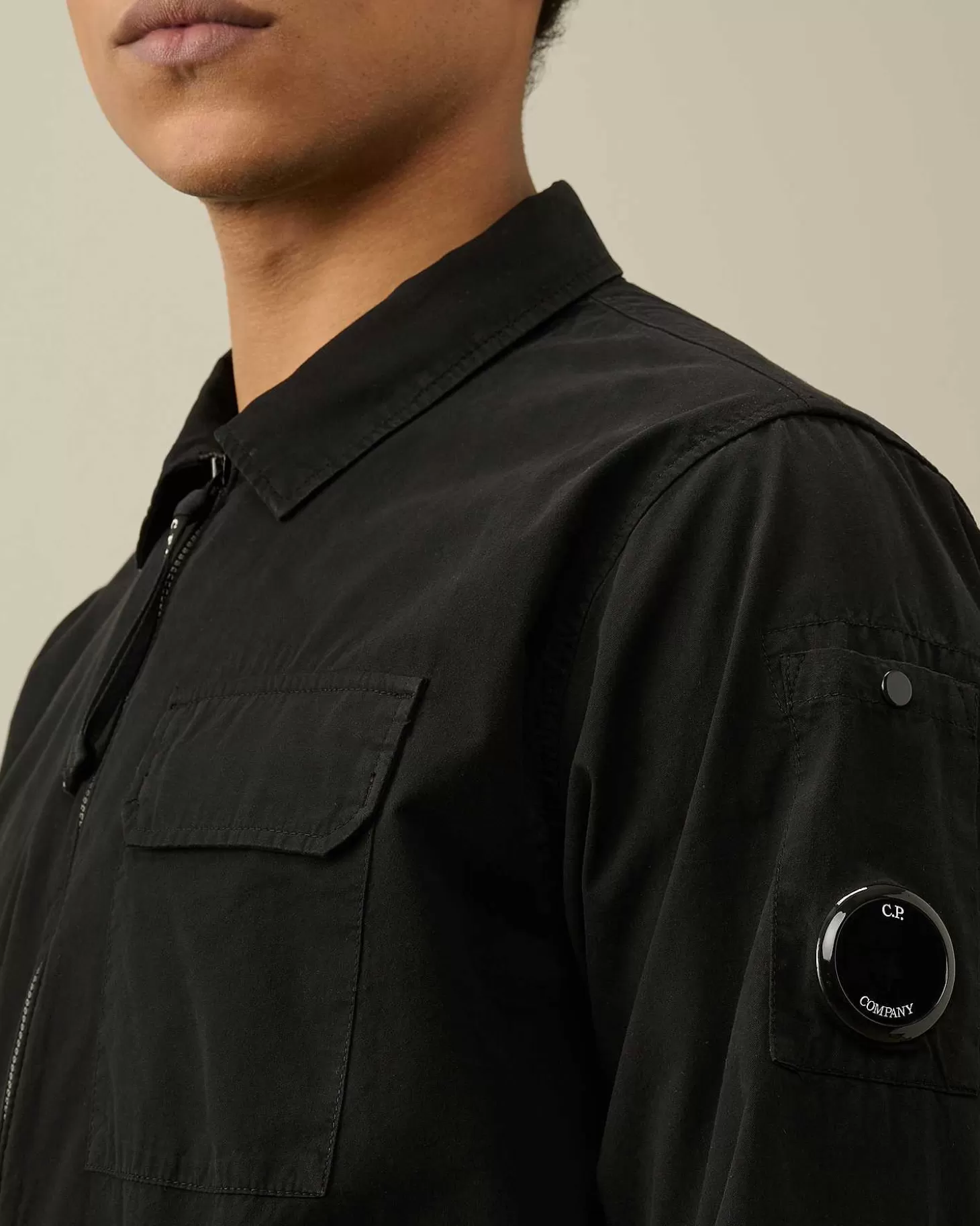 gabardine_zipped_shirt_5-5.webp Homme C.P. Company Chemises^Gabardine Zipped Shirt