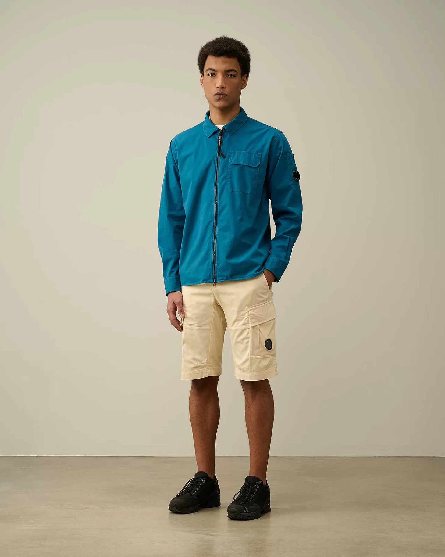 gabardine_zipped_shirt_6-1.webp Homme C.P. Company Chemises^Gabardine Zipped Shirt