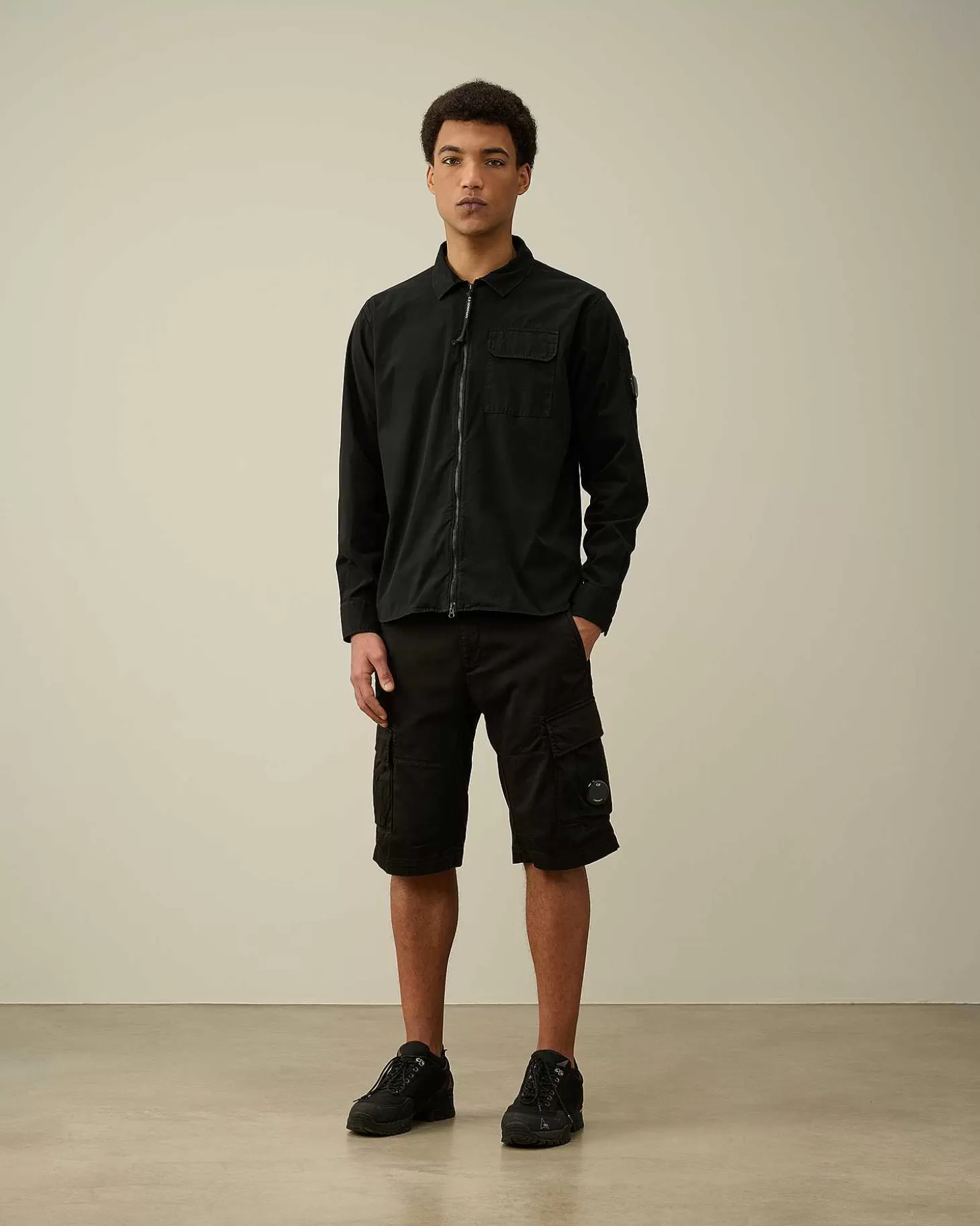 gabardine_zipped_shirt_6-5.webp Homme C.P. Company Chemises^Gabardine Zipped Shirt