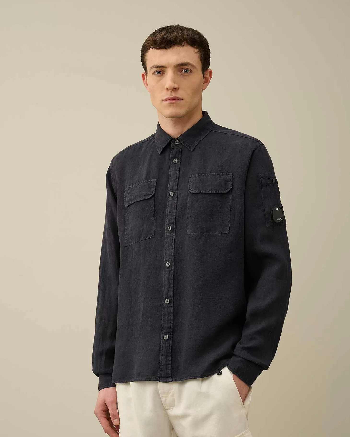 linen_pocket_shirt_2.webp Homme C.P. Company Chemises^Linen Pocket Shirt