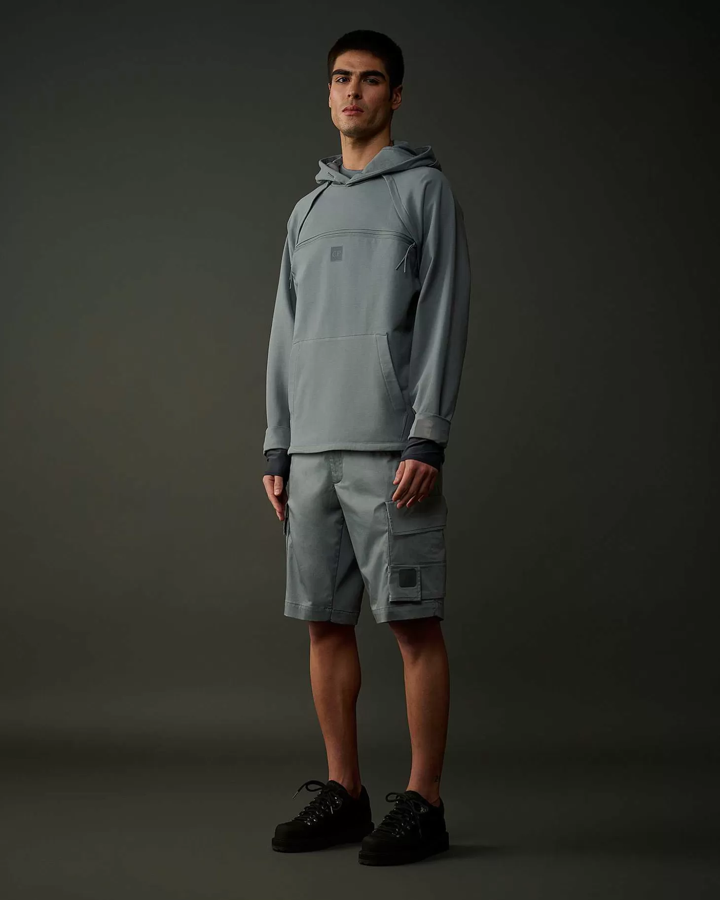 metropolis_series_stretch_fleece_hoodie_6-1.webp Homme C.P. Company Metropolis Series^Metropolis Series Stretch Fleece Hoodie