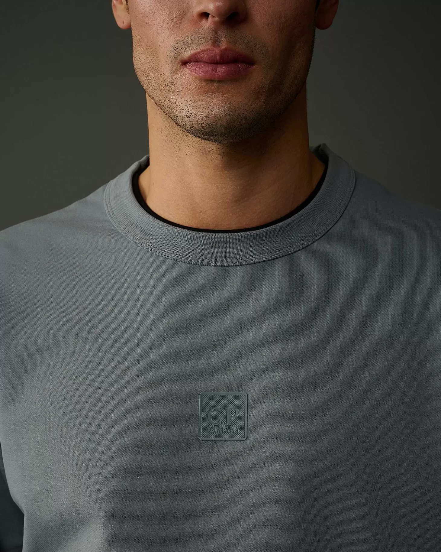 metropolis_series_stretch_fleece_logo_sweatshirt_4.webp Homme C.P. Company Metropolis Series^Metropolis Series Stretch Fleece Logo Sweatshirt