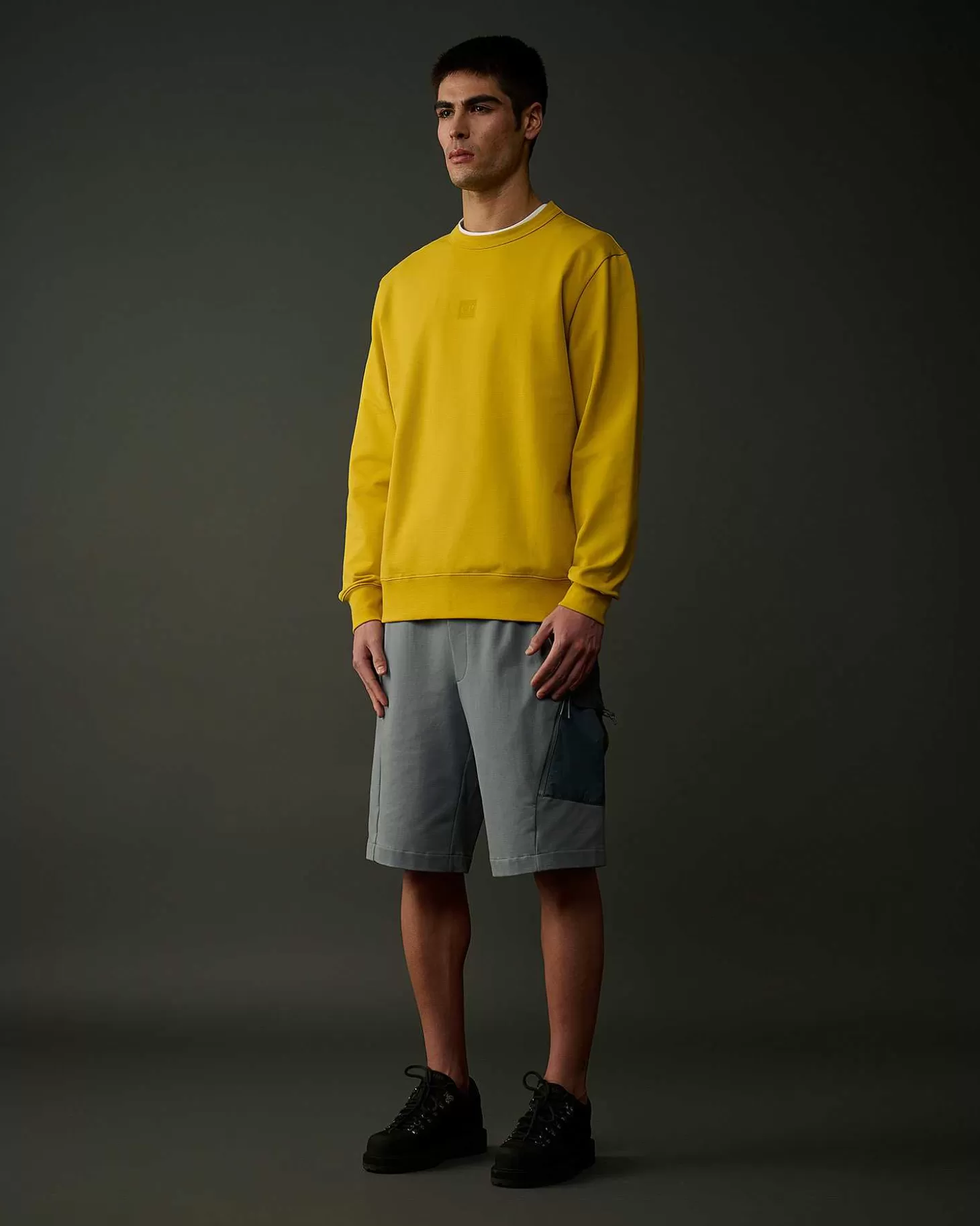 metropolis_series_stretch_fleece_logo_sweatshirt_6.webp Homme C.P. Company Metropolis Series^Metropolis Series Stretch Fleece Logo Sweatshirt