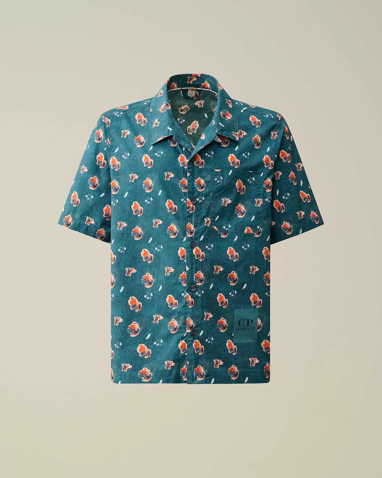 popeline_sponged_print_shirt_1-1.webp Homme C.P. Company Chemises^Popeline Sponged Print Shirt