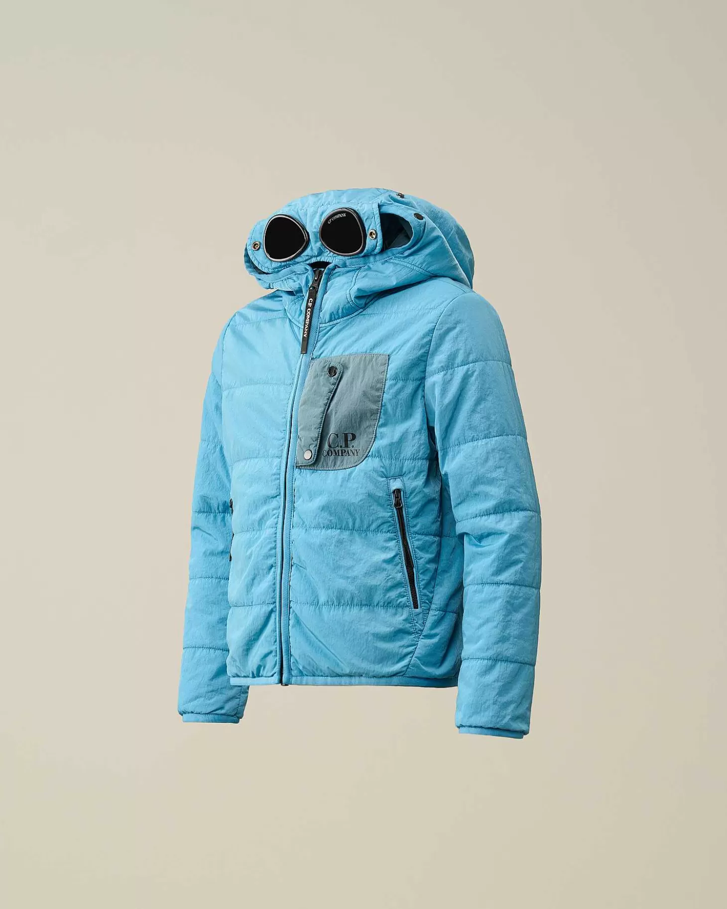 u16_chromer_padded_goggle_jacket_1.webp Kids C.P. Company Vêtements 4-8 Ans^U16 Chrome-R Padded Goggle Jacket