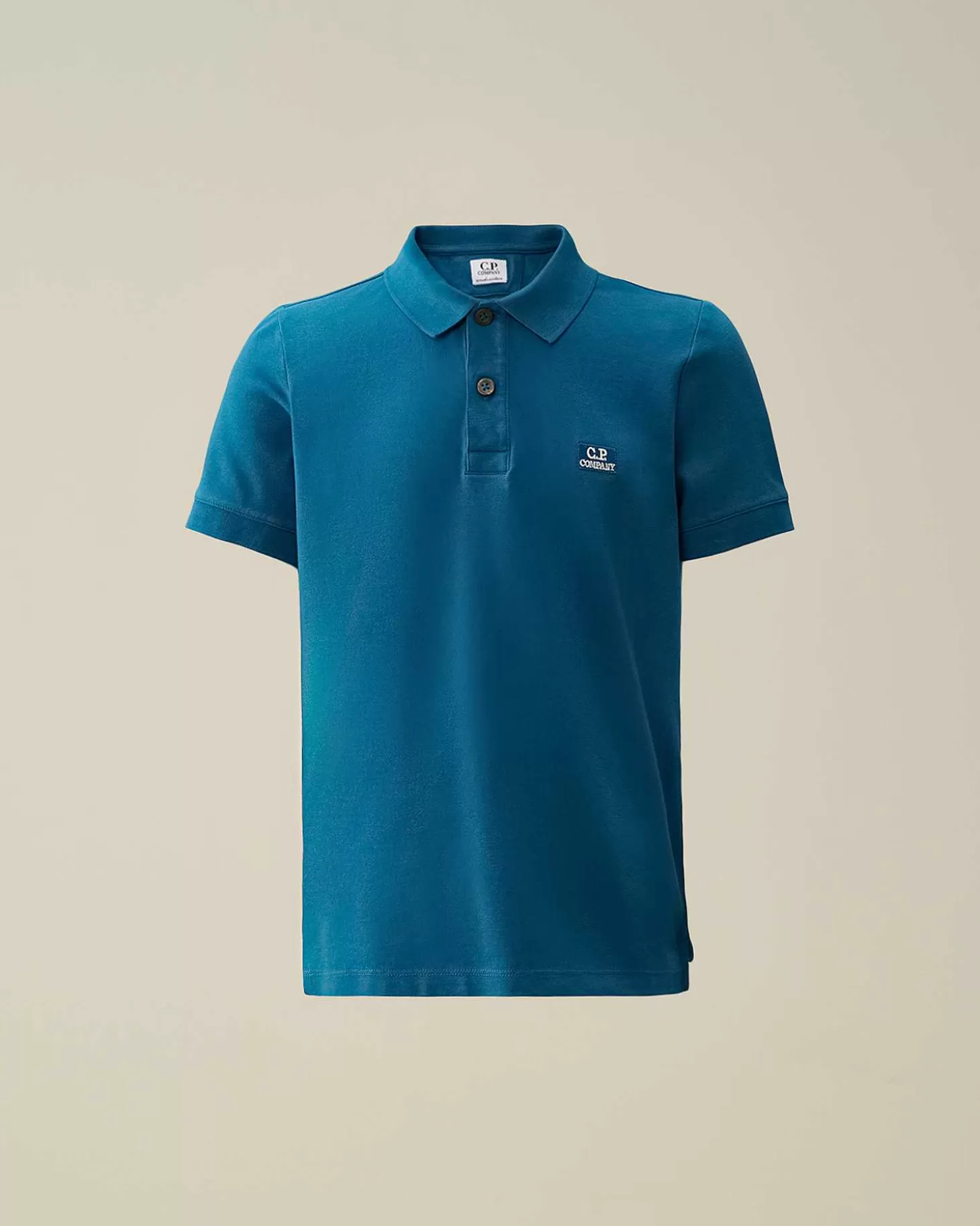 u16_stretch_piquet_logo_polo_shirt_2-5.webp Kids C.P. Company Vêtements 10-14 Ans^U16 Stretch Piquet Logo Polo Shirt